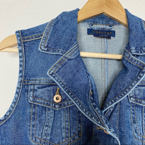 Vintage 90’s Mini Cropped Denim Vest - Picture 3 of 6